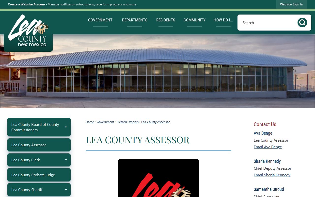 Hobbs residents directory Lea County Assessor access page